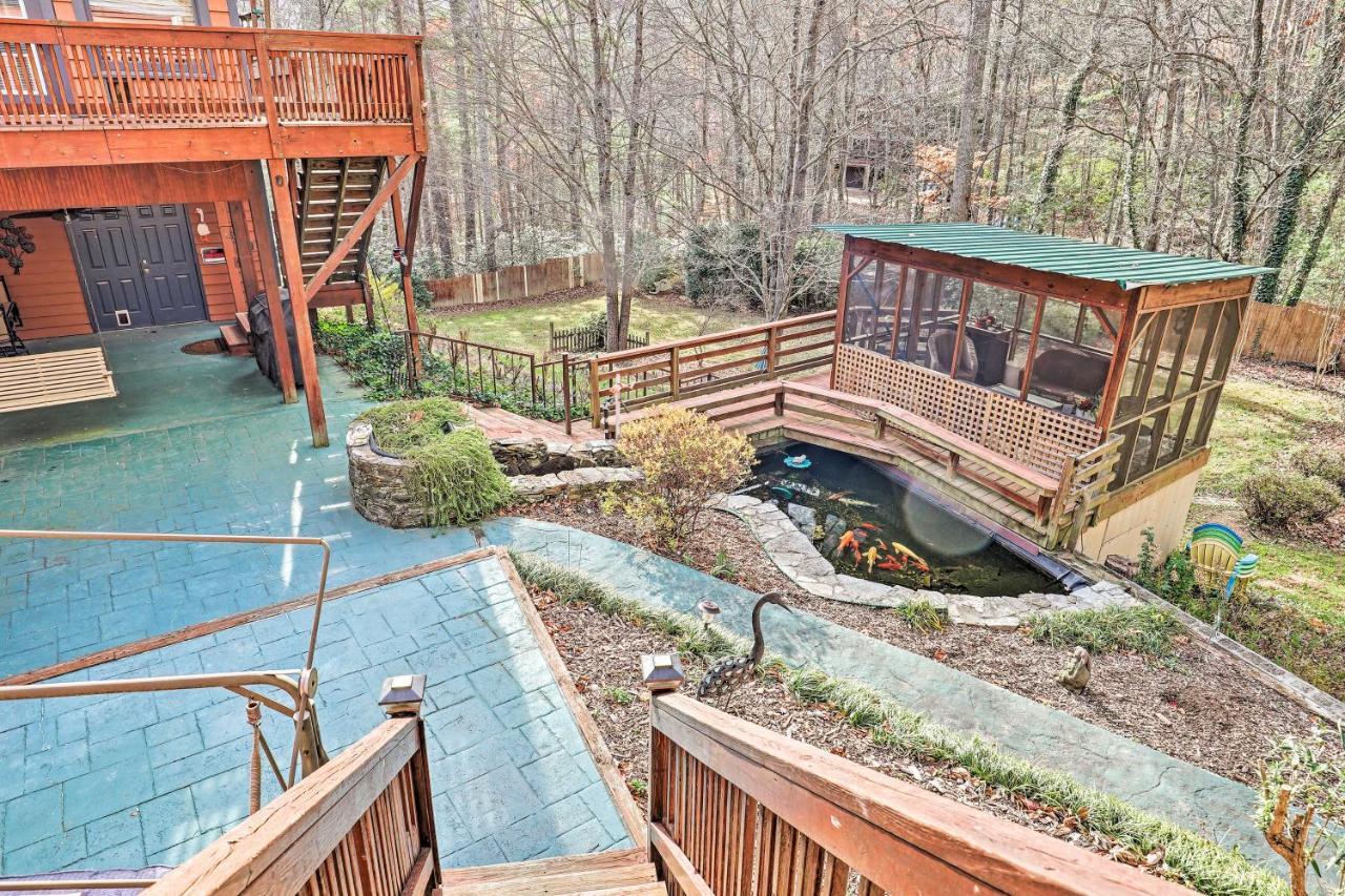 Asheville Mountain Getaway With Patio And Koi Pond! Exterior photo